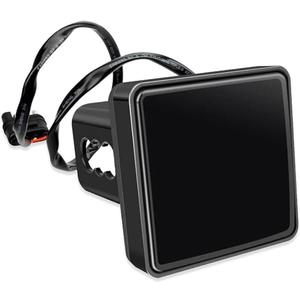 Downhill LED Trailer Hitch Brake Light, 5 LED red Super Bright Brake Lights, 12V Waterproof Trailer Hitch Cover, Universal Fit 2" Square Multi-Functional Trailer Hitch Covers, for Trailers (Black)