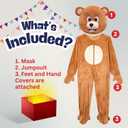 Dress Up America Bear Mascot Costume - Full Body Animal Suit - Includes Jumpsuit & Mask XL