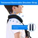 Kids Arm Sling for Shoulder Injury with Removable Shoulder Strap, Breathable Mesh Shoulder Immobilizer for Boys and Girls (Large)
