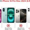 NITITOP Compatible with iPhone 16 Pro Max Case Cute Flower Floral Tulip Pattern for Women Girls Trendy Slim Fit TPU Bumper Silicone Shockproof Full Camera Protection Cover - White