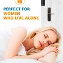 Home Security Door Reinforcement Lock - Child Proof Door Locks for Front Door Child Safety Lock High Door Locks for Kids Safety Withstand 800 lbs Top Flip Door Latch Lock for Inward Swinging Door