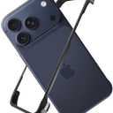 for iPhone 17 Pro Max Metal Bumper Case Frameless, Slim Fit No Back No Frame Backless Aluminum Alloy Bumper Compatible with MagSafe 4 Corners Shockproof (Black)