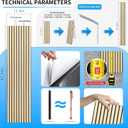 2 Large Sheets (94.5"x11.8") Self-Adhesive Acoustic Panels for Home Theater, Bedroom & TV Background Easy DIY Installation, Oak Finish