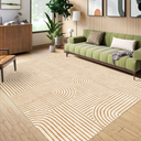 Washable Area Rug 8x10 - Large Orange Boho Rugs for Living Room Soft Abstract Bedroom Rug Ultra-Thin Modern Rainbow Carpet Stain Resistant Rug for Dining Room Nursery Room Home Decor