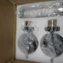 Wall Sconces Set of Two, Black and Gold Bathroom Sconces Wall Lighting with Clear Glass, Modern Sconces Wall Decor Set of 2, Farmhouse Wall Mount Lights for Mirror Bedroom Living Room Hallway Kitchen