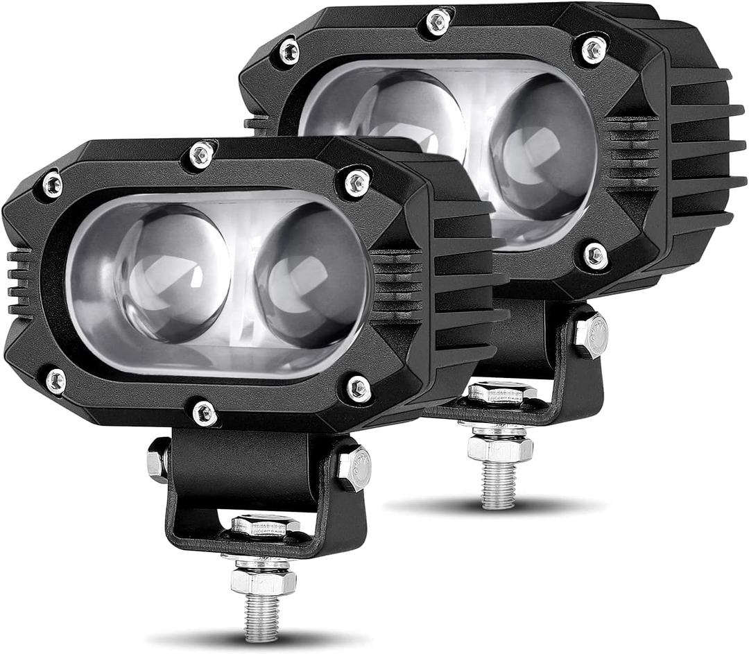 CO LIGHT LED Pod Spot Lights 2PCS 4 inch 96W LED Fog Lights for Truck Offroad Driving Lights SUV ATV Boat Motor Tractor Forklift 