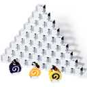 RattanView 46 Pcs Clear Acrylic Blocks 1" x 1" x 1" Acrylic Display Stands Base Square Cubes Clear Polished Cube Acrylic Risers Ring Showcase Holder Base for Jewelry Display Photography Props