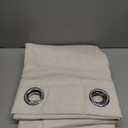 NICETOWN Flax Linen Semi Sheer Curtains 96 inches Long, Grommet Vertical Drapes Privacy Added with Light Filtering Window Treatments for Bedroom/Living Room, Natural, W55 x L96