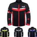 HWK Mesh Motorcycle Jacket Riding Air Motorbike Jacket Biker CE Armored Breathable (3X-Large)