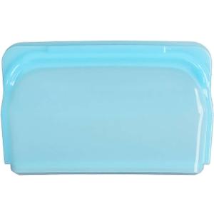 Dishwasher Safe Reusable Bags,Silicone Food Storage Bags,Leakproof Reusable Freezer Bags,BPA Free Food Storage Bags for Lunch Marinate Food Travel (Peacock Blue 500ml)