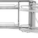 VEVOR 18" W Opening Blind Corner Pull Out Organizer, 2 Tier 4 Shelf Kitchen Cabinet Organizer, Magic Chrome Carbon Steel Storage Basket, Slide Out Storage Organizer, Left & Right Open Compatible