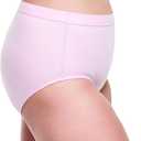 Hanes Women's Underwear Briefs Pack, 6-Pack, Pure Comfort Organic Cotton Brief Panties for Women, Full Coverage (L)