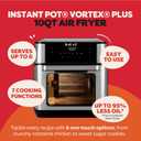 Instant Pot 10QT Air Fryer, 7-in-1 Functions with EvenCrisp Technology that Crisps, Broils, Bakes, Roasts, Dehydrates, Reheats & Rotisseries, Includes over 100 In-App Recipes, Stainless Steel