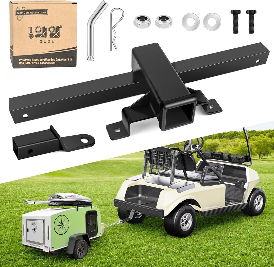 10L0L Golf Cart Bumper Trailer Hitch Suitable for Club Car DS Models,Trailer Hitch Fit for Golf Cart Backseat Footrest