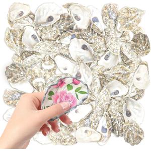 YOUKE OLA 50PCS Oyster Shells 3"-4" Oyster Shells Bulk Oyster Shells for Home Decor Vase Filler, Ornaments, DIY Arts and Crafts Sea Shells, Deeper Shells