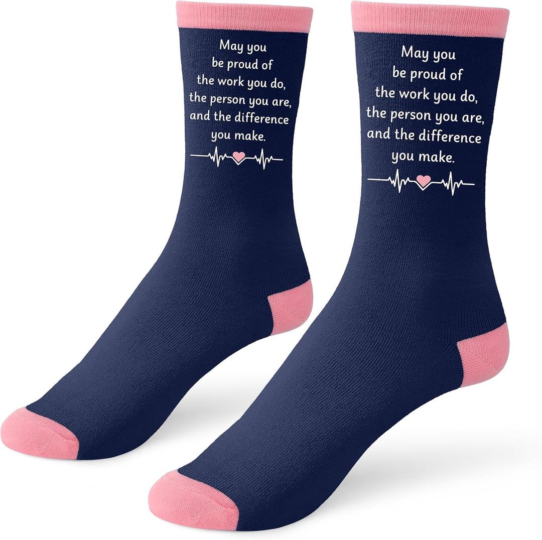 Nurse Gifts for Women,Nurse Accessories for Work,Thank You School Appreciation Gift for Nurses Female Male Student Graduation Gift Christmas Retirement Valentines Nurses Week Socks
