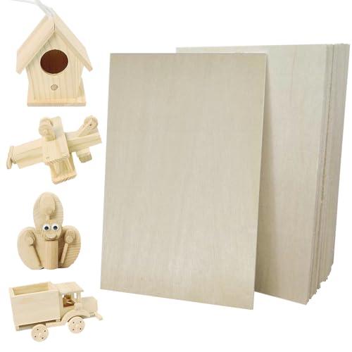 RMSPO 32 Pcs Basswood Sheets,4 x 6 x 1/16 Inch Thin Unfinished Wood Sheet for Craft,Wooden DIY Ornaments,Crafting Planks, Laser Cutting& Engraving 2 Pack