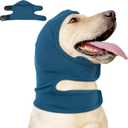 Nanaki Calming Hoodie Dog Ear Covers-No Shake Hematomas Ear Wraps for Dogs, Adjustable Head Wrap Muffs Noise Cancelling Protector, Anxiety Relief, Fireworks & Grooming Bathing, 4th of July, Vet Visit, Size: M(Neck Girth: 13.8inch)