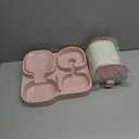 Automatic Cat Feeder and Drinker - Gravity Feeder for Cats and Dogs Pets, Slow Feeding Bowl, Large 2200ml Capacity, No Batteries Required (Pink)