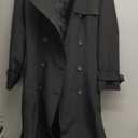 ebossy Women's Double Breasted Duster Trench Coat Slim Full Length Maxi Long Overcoat (Black, S)