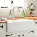 Funly mee Bathroom & Kitchen Glass Hand and Dish Soap Dispenser with 304 Rustproof Stainless Steel Pump (Blue)
