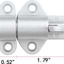 4 Packs Self-Closing LatchesSilver Gray Spring Door LockResilient Bolt Latch Aluminum Alloy Safety Automatic Spring Barrel Slide Door Lock with Screws,Used for Gate,Window and Cabinet etc