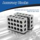 WFLNHB 1 Matched Pair Accuracy 1 x 2 x 3 Inch Blocks 23 Holes 0.0002" Machinist 1-2-3 Set