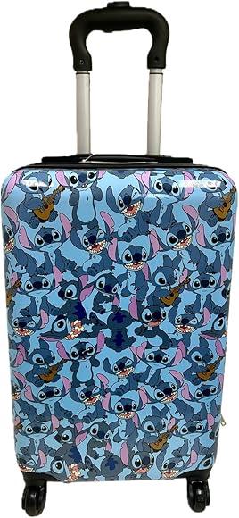 Fast Forward Lilo and Stitch Luggage, 20 Inches Hard-Sided Tween Spinner Suitcase for Toddlers, Kids Carry-On Travel Trolley, Kids Carry-On Luggage with Wheels