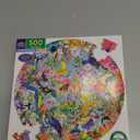 eeBoo 500 Piece Puzzle - Paradise Garden Jigsaw Puzzle for Adults, Circular with 23" Diameter Made with Recycled Board & Vegetable-Based Ink