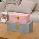 Faux Shagreen Decorative Box Set Vegan Leather Stacking Organizers