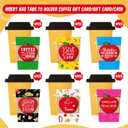 Motiskyy 24 Sets Back to School Teacher Appreciation Coffee Gift Card Holders Thank You Cards for Teachers Coffee Cup for School Tutor Colleague Holiday Graduation Supplies, 6 Designs