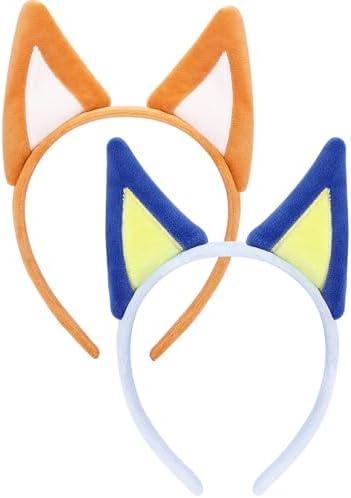 SALACOOL 4 PCS Dog Ears Headband for Adult,Plush Dog Headbands Halloween Costume Accessories Party Animal Cosplay