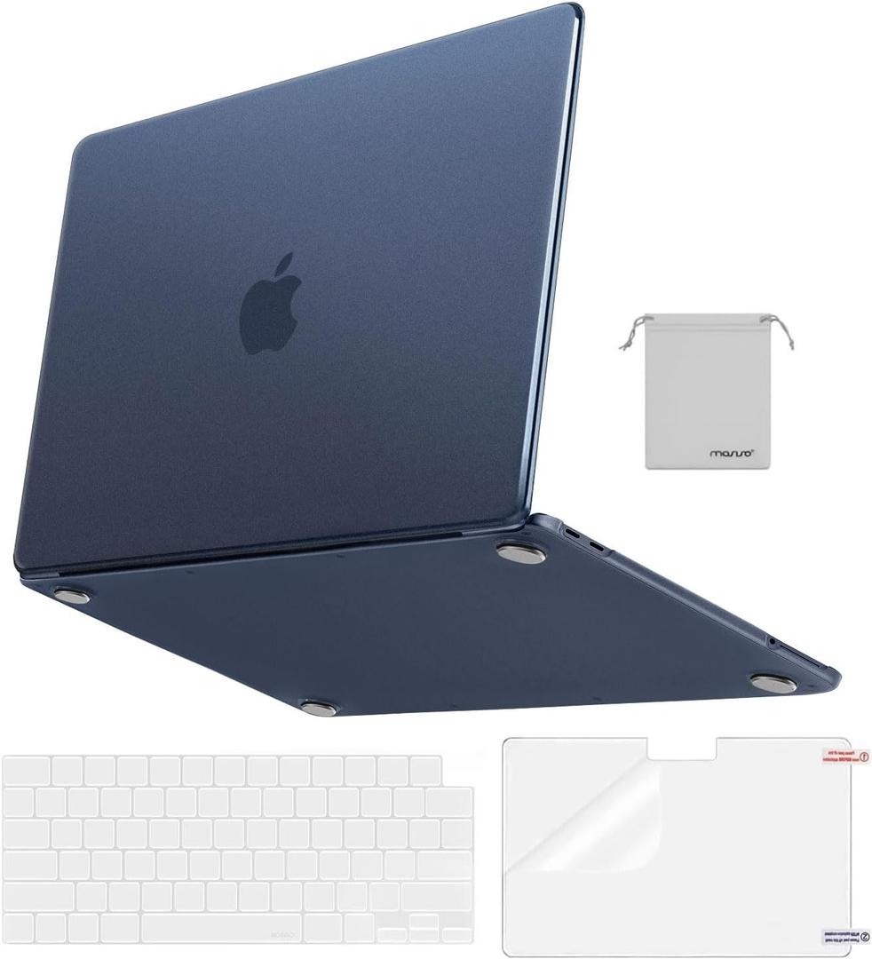 MOSISO Compatible with MacBook Neo Case 13 inch 2026 Release Model A3404, True to Device Color, 4 in 1 Kit Ultra-Thin Crack-Resistant&Anti-Fingerprints Protective Hard Shell Case Cover, Indigo Clear