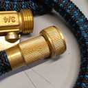 Flexi Hose Expandable Garden Hose with 8 Function Nozzle, 100FT - Lightweight Retractable Garden Hose, Water Hose - No-Kink Flexibility, 3/4 Inch Solid Brass Fittings and Double Latex Core