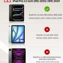 TiMOVO Keyboard Case for iPad Pro 11 Inch M5 2025/M4 2024 with Pencil Holder, Magnetic Detachable Keyboard with Backlight, Black