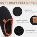 KuaiLu Mens House Memory Foam Slippers with Comfortable Warm Plush Lining | Casual Slip On Lightweight Bedroom Pantuflas，Cushion Orthopedic Arch Support Walking Outdoor Garden Footwear US7-15