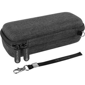 Geekria Shield Speaker Case Compatible with Anker Soundcore Cover, Replacement Hard Shell Portable Speaker Protective Carrying Bag with Cable Storage Keychain Hook (Grey)