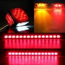 LED Trailer Light Kit, IP67 Submersible Trailer Lights 12V DOT, Stop/Tail/Turn Boat Trailer Lights with 13.7" ID Bar, 6 Marker Lights, 25 ft Protective Wiring Harness, License Plate Bracket