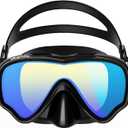 VegoVia Adult Swim Goggles with Nose Cover, 180° Clear Wide View No Leak Diving Mask Pool Goggles for Women Men Adult Youth