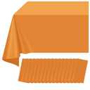 16 Pack Orange Plastic Tablecloth for Rectangle Tables, Premium Decorative Orange Disposable Table Cloths for Parties, Rectangle Party Table Cover for Birthday Fall Thanksgiving Graduation, 54x108Inch