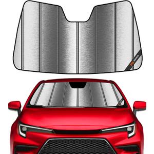 Pigenius Windshield Sunshade for Toyota Corolla Sedan 2020-2026, Corolla Hatchback 2019-2026, GR Corolla 2023-2026, Custom Front Window Sun Shade - Metallic