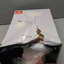 GLOBE Electric 67136 72" Torchiere Floor Lamp with Adjustable Reading Light, Matte White Finish, Frosted Shades, Rotary Switch on Socket, E26 Base