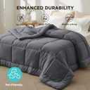 Bedsure Comforter Duvet Insert - Quilted Comforters King Size, All Season Duvet, GentleSoft Down Alternative Bedding, with 8 Tabs, Gifts for Women/Men, Grey, King 90 x 102 Inches