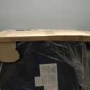 COLAMY Dining Chairs Set of 2 with Tufted Button, Upholstered Dining Room Chair with Wood Legs, Wingback Kitchen Chairs for Dining Room/Restaurant/Cafe, Beige