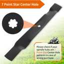 GX22151 Mower Blades for John Dee re 42" Deck, GY20850 Mulching Blades for JD 102 115 125 135 D100 D110 D125 D130 Lawn Tractor, Replace AM141033 AM137333, 2 Pack