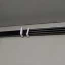 TONIAL Bay Window Curtain Rods, 36 to 72 Inch Center Rod for Windows, 20 to 36 Inch Side Rods for Window 3/4 Inch Decoratice Drapery Rods with Small Cap End, Black