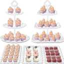 Kootek Dessert Cupcake Stand, 5pcs Dessert Table Display Set, 3 Tiered Cup Cake Holder Tower Stand Riser& Cookie Serving Trays for Wedding, Tea Party, Birthday, Baby Shower (Bright White)
