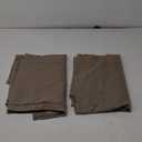 Dark Taupe Linen Curtains 90 Inch Length 2 Panels Set for Living Room Rod Pocket Back Tab Window Drapes Light Filtering Modern Farmhouse Curtain 90 Inches Long for Dining Room Bedroom Nursery 52x90