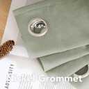 H.VERSAILTEX Elegant Natural Linen Blended Energy Efficient Light Filtering Linen Semi Sheer Textured Curtains/Nickel Grommet Window Treatments Panels/Drapes (Set of 2, Sage, 52 Inch x 45 Inch)