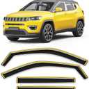 in-Channel Window Visors Rain Guards for Jeep Compass 2017-2026